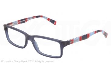 Image of Dolce&amp;Gabbana CONTRAST DG3148P Progressive Prescription Eyeglasses 2757-55 - Matte Blue Frame