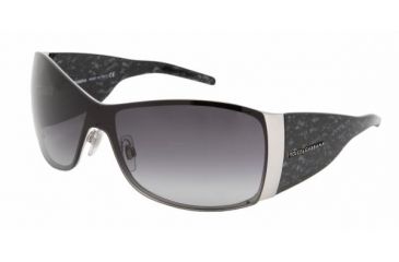 Image of Dolce&amp;Gabbana DG 2019M Sunglasses Styles - 342-8G Silver Frame / Gray Gradient Lenses, 342-8G-0133