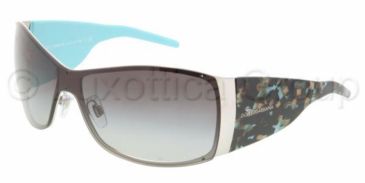 Image of Dolce&amp;Gabbana DG 2019M Sunglasses Styles - 415-8G Silver Frame / Gray Gradient Lenses, 415-8G-0133