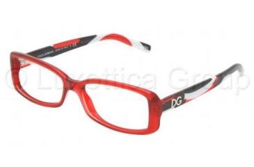 Image of Dolce&amp;Gabbana DG 3074 Eyeglasses Styles - Red Frame w/Non-Rx 52 mm Diameter Lenses, 853-5216