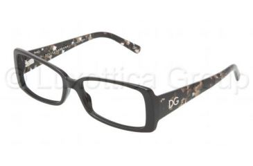 Image of Dolce&amp;Gabbana DG 3080 Eyeglasses Styles - 1527 Black Frame w/Non-Rx 55 mm Diameter Lenses, 1527-5516