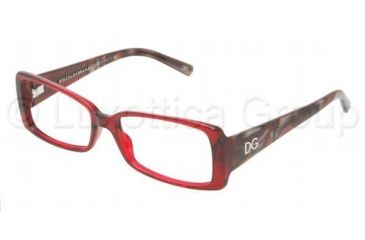 Image of Dolce&amp;Gabbana DG 3080 Eyeglasses Styles - Red Frame w/Non-Rx 53 mm Diameter Lenses, 1530-5316