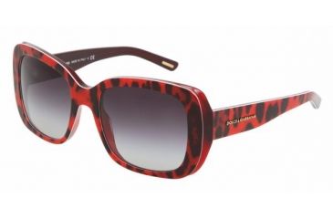 Image of Dolce&amp;Gabbana DG4101 SV Prescription Sunglasses - Animal Red Gray Gradient Frame / 54 mm Prescription Lenses, 17528G-5419