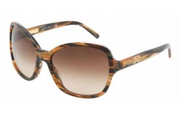 Image of Dolce&amp;Gabbana DG 4107 Sunglasses Styles - Gold/Black Brown Gradient Frame, 181313-6117