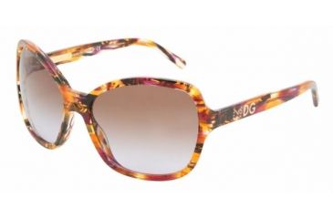 Image of Dolce&amp;Gabbana DG 4107 Sunglasses Styles - Violet/Orange Brown Gradient Violet Frame, 181268-6117