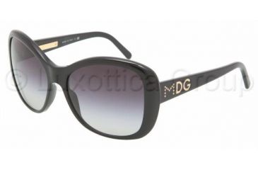 Image of Dolce&amp;Gabbana DG4108 Bifocal Sunglasses - Black Gray Gradient Frame / 57 mm Prescription Lenses, 501-8G-5716