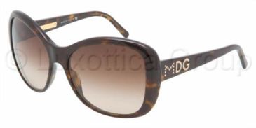 Image of Dolce&amp;Gabbana DG4108 Bifocal Sunglasses - Havana Brown Gradient Frame / 57 mm Prescription Lenses, 502-13-5716