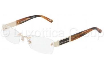 Image of Dolce&amp;Gabbana DG1210 Single Vision Prescription Eyewear 1041-5417 - Pale Gold 
