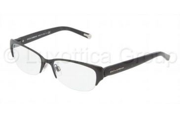 Image of Dolce&amp;Gabbana DG1220 Single Vision Prescription Eyeglasses 01-5217 - Black Frame