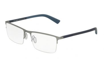 Image of Dolce&amp;Gabbana DG1284 Progressive Prescription Eyeglasses 1262-54 - Gunmetal Rubber Frame