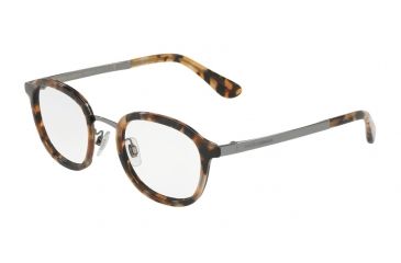 Image of Dolce&amp;Gabbana DG1296 Single Vision Prescription Eyeglasses 3141-48 - Blue Havana Frame