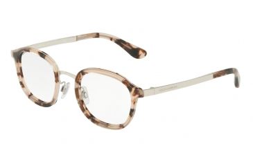 Image of Dolce&amp;Gabbana DG1296 Single Vision Prescription Eyeglasses 3548-48 - Nude Havana Frame