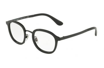 Image of Dolce&amp;Gabbana DG1296 Single Vision Prescription Eyeglasses 501-48 - Black Frame