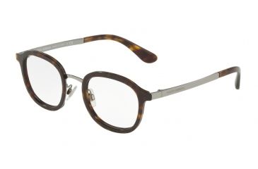 Image of Dolce&amp;Gabbana DG1296 Single Vision Prescription Eyeglasses 502-48 - Havana Frame