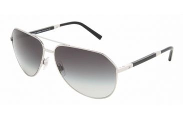Image of Dolce &amp; Gabanna DG2067 #05/8G - Silver Frame, Gray Gradient Lenses