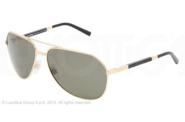 Image of Dolce&amp;Gabbana ICONIC 45&amp;deg CUT DG2073K Single Vision Prescription Sunglasses DG2073K-102758-61 - Lens Diameter 61 mm, Lens Diameter 61 mm, Frame Color Gold