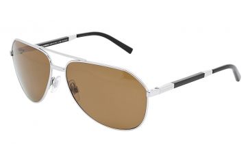 Image of Dolce&amp;Gabbana DG2073K Sunglasses 102857-6114 - Silver Crystal Brown Polarized