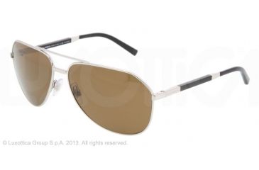 Image of Dolce&amp;Gabbana ICONIC 45&amp;deg CUT DG2073K Single Vision Prescription Sunglasses DG2073K-102857-61 - Lens Diameter 61 mm, Lens Diameter 61 mm, Frame Color Silver