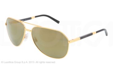 Image of Dolce&amp;Gabbana ICONIC 45&amp;deg CUT DG2073K Single Vision Prescription Sunglasses DG2073K-440-39-61 - Lens Diameter 61 mm, Lens Diameter 61 mm, Frame Color Yellow Gold