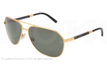 Image of Dolce&amp;Gabbana ICONIC 45&amp;deg CUT DG2073K Single Vision Prescription Sunglasses DG2073K-440-58-61 - Lens Diameter 61 mm, Lens Diameter 61 mm, Frame Color Gold
