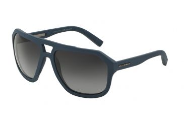 Image of Dolce&amp;Gabbana DG2146 Sunglasses 1266T3-60 - Avio Rubber Frame, Polar Grey Gradient Lenses