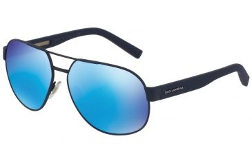Image of Dolce&amp;Gabbana DG2147 Progressive Prescription Sunglasses DG2147-127325-61 - Lens Diameter 61 mm, Frame Color Blue Rubber