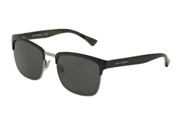 Image of Dolce&amp;Gabbana DG2148 Single Vision Prescription Sunglasses DG2148-127787-54 - Lens Diameter 54 mm, Frame Color Black/Gunmetal