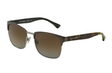 Image of Dolce&amp;Gabbana DG2148 Single Vision Prescription Sunglasses DG2148-1278T5-54 - Lens Diameter 54 mm, Frame Color Matte Gunmetal