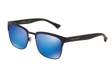Image of Dolce&amp;Gabbana DG2148 Single Vision Prescription Sunglasses DG2148-128025-54 - Lens Diameter 54 mm, Frame Color Matte Dark Blue