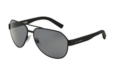 Image of Dolce&amp;Gabbana DG2149 Single Vision Prescription Sunglasses DG2149-126081-61 - Lens Diameter 61 mm, Frame Color Black Rubber