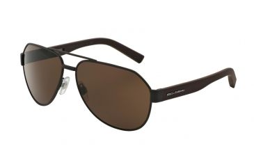 Image of Dolce&amp;Gabbana DG2149 Single Vision Prescription Sunglasses DG2149-127473-61 - Lens Diameter 61 mm, Frame Color Brown Rubber