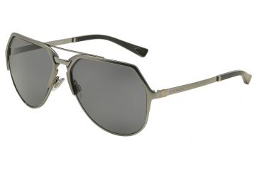Image of Dolce&amp;Gabbana DG2151 Sunglasses 110881-59 - Matte Gunmetal/gunmetal Frame, Polar Grey Lenses