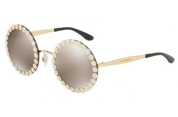 Image of Dolce&amp;Gabbana DG2173B Single Vision Prescription Sunglasses DG2173B-02-5A-56 - Lens Diameter 56 mm, Frame Color Gold