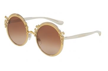 Image of Dolce&amp;Gabbana DG2177 Single Vision Prescription Sunglasses DG2177-02-13-53 - Lens Diameter 53 mm, Frame Color Gold