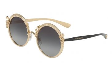 Image of Dolce&amp;Gabbana DG2177 Single Vision Prescription Sunglasses DG2177-02-8G-53 - Lens Diameter 53 mm, Frame Color Gold