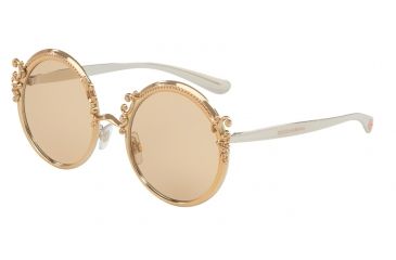 Image of Dolce&amp;Gabbana DG2177 Single Vision Prescription Sunglasses DG2177-129873-53 - Lens Diameter 53 mm, Frame Color Pink Gold