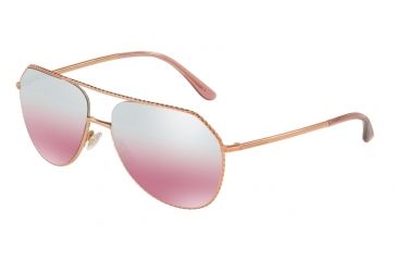 Image of Dolce&amp;Gabbana DG2191 Single Vision Prescription Sunglasses DG2191-12987E-59 - Lens Diameter 59 mm, Frame Color Pink Gold