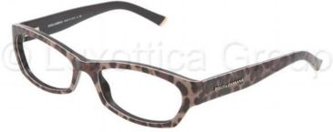 Image of Dolce&amp;Gabbana DG3115 Progressive Prescription Eyeglasses 1995-5117 - Leopard Frame