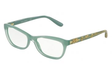 Image of Dolce&amp;Gabbana DG3221 Progressive Prescription Eyeglasses 2920-51 - Crystal On Green Frame