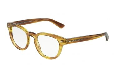 Image of Dolce&amp;Gabbana DG3225 Progressive Prescription Eyeglasses 2927-48 - Striped Honey Frame