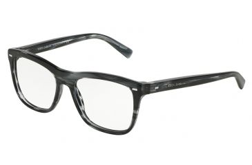 Image of Dolce&amp;Gabbana DG3226 Progressive Prescription Eyeglasses 2924-52 - Striped Anthracite Frame