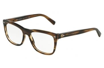 Image of Dolce&amp;Gabbana DG3226 Progressive Prescription Eyeglasses 2925-52 - Striped Tobaco Frame