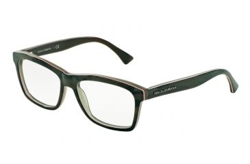 Image of Dolce&Gabbana DG3235 Bifocal Prescription Eyeglasses 2952-53 - Camo/fluo Red/brown Frame