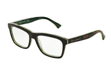 Image of Dolce&Gabbana DG3235 Bifocal Prescription Eyeglasses 2961-53 - Havana/yellow Fluo/camo Frame