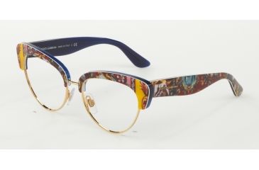 Image of Dolce&amp;Gabbana DG3247 Eyeglass Frames 3036-53 - Top Handcart/blue Frame