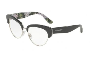 Image of Dolce&amp;Gabbana DG3247 Eyeglass Frames 3161-53 - Grey On Print Hydrangea Frame
