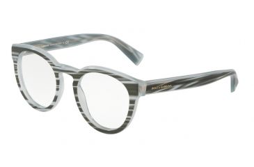 Image of Dolce&amp;Gabbana DG3251F Bifocal Prescription Eyeglasses 3051-51 - Striped Azure Frame