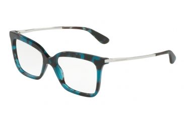 Image of Dolce&amp;Gabbana DG3261 Eyeglass Frames 2887-51 - Petrolemu Cube Frame