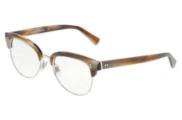Image of Dolce&amp;Gabbana DG3270 Eyeglass Frames 3116-52 - Striped Brown/silver Frame