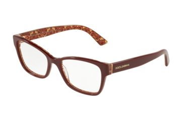 Image of Dolce&amp;Gabbana DG3274 Eyeglass Frames 3205-54 - Bordeaux On Damascus Glitter